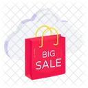 Shopping Bag Tote Cloud Big Sale Icon