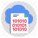 Cloud Binardaten Binarcode Digitaler Code Symbol