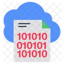 Cloud Binardaten Binarcode Digitaler Code Symbol