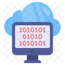 Cloud Binardaten Cloud Binarcode Cloud Codierung Symbol