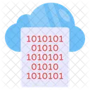 Cloud Binardaten Binarcode Cloud Technologie Symbol