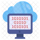 Cloud Binary Data Cloud Binary Code Cloud Coding Icon