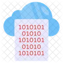 Cloud Binary Data Binary Code Cloud Technology Icon