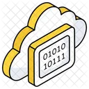 Cloud Binary Data  Icon