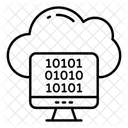 Cloud Binary Data Binary Code Digital Code Icon