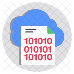 Cloud binary data  Icon