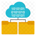 Cloud binary data  Icon