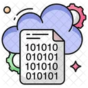 Cloud Binary Data Binary Code Binary Document Icon