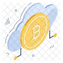 Cloud Bitcoin Cloud Cryptocurrency Cloud Crypto Icon
