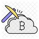 Cloud Bitcoin Cryptocurrency Cloud Cryptocurrency Icon