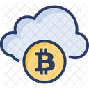 Cloud Bitcoin Currency Icon