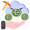 Cloud Bitcoin Mining Cloud Cryptocurrency Cloud Crypto Icon