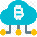 Cloud Bitcoin Netzwerk Symbol