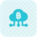 Cloud Bitcoin Netzwerk Symbol