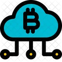 Cloud Bitcoin Netzwerk Symbol