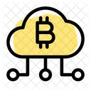 Cloud Bitcoin Netzwerk Symbol