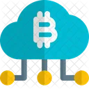 Cloud Bitcoin Netzwerk Symbol