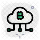 Cloud Bitcoin Netzwerk Symbol