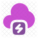 Cloud Bolt Minimalistic Symbol