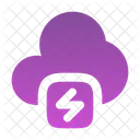Cloud bolt minimalistic  Icon