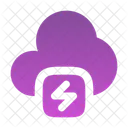 Cloud bolt minimalistic  Icon