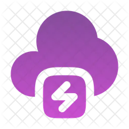 Cloud bolt minimalistic  Icon