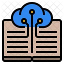 Cloud Book Digital Library Digital World Icon
