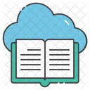 Digital Library Ebooks Education Cloud Icon