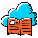 Cloud Learning Cloud Book Cloud Library Icon