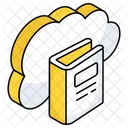 Cloud Book Cloud Library Cloud Education Icon