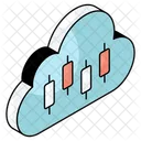 Cloud Boxplot Cloud Infographic Cloud Statistics Icon