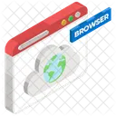 Cloud Browser Cloud Website Cloud Surfing Icon