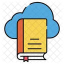 Cloud Buch Cloud Bildung Cloud Bibliothek Symbol