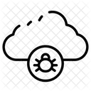 Cloud Bug Cloud Virus Cloud Malware Icon