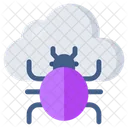 Cloud Bug Cloud Virus Cloud Malware Icon