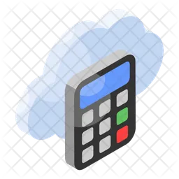 Cloud Calculation  Icon