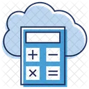 Cloud Computing Cloud Calculator Cost Estimator Icon