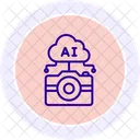 Cloud Camera Color Circle Icon Icon