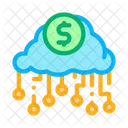 Cash Cloud Data Icon