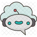 Cloud Chatbot Cloud Robotics Icon