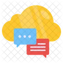 Cloud Chat Cloud Kommunikation Cloud Konversation Symbol