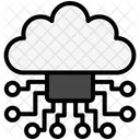 Cloud Circuit Online Data Icon