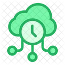 Cloud Clock Online Storage Icon