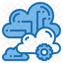 Cluster Cloud System Online Icon