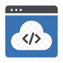 Cloud Codierung Cloud Webseite Symbol