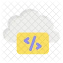Cloud Coding Cloud Programming Cloud Computing Icon