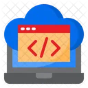 Cloud Coding Cloud Programming Code Icon