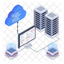 Database Network Cloud Coding Storage Coding Icon