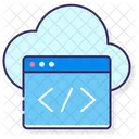 Cloud Coding Cloud Programming Cloud Computing Icon
