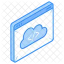 Cloud Coding Cloud Programming Storage Code Icon